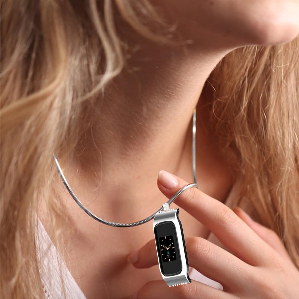 Amazon.com: Gheper Smartwatch Necklace Stainless Protective Metal