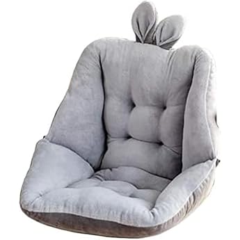 Seat Chair Cushion, Backrest, Foldable, High Resilience, Double-Sided, Lumbar Pillow, Soft, Mini Sofa, Anti-Fatigue Design, Comfortable, Thick, Does Not Hurt Your Buttocks, Fluffy, Warm, Cute, Can Be Secured With Straps, For Office/Living Room/Floor, Student Dorms, 15.7 x 15.7 inches 40 x 40 cm, Gray