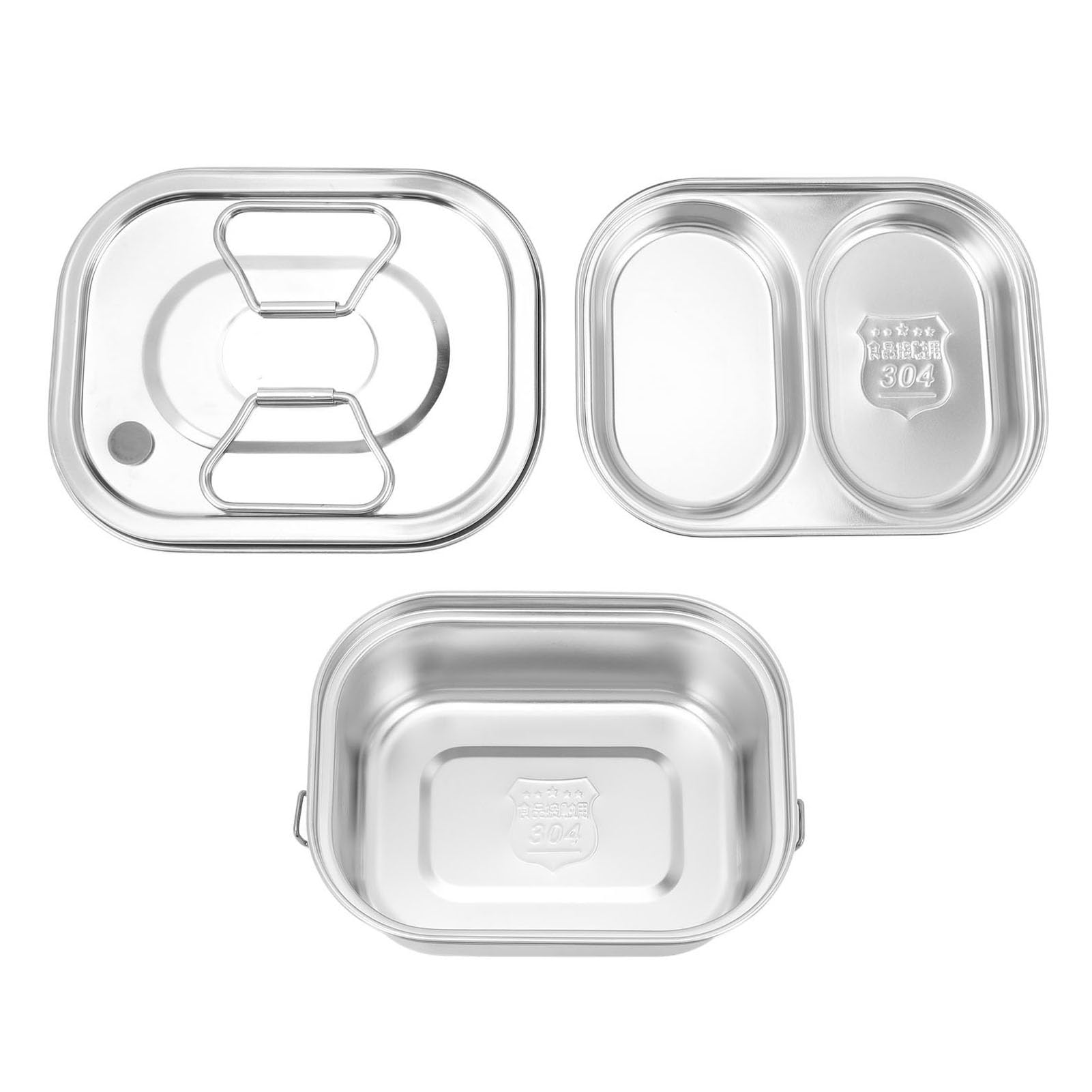 Ejoyous 304 Stainless Steel Lunch Box, Leakproof Insulated Square