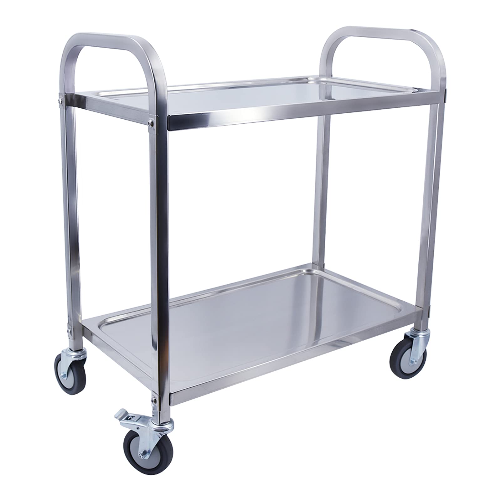 Buy DULONG Stainless Steel Utility Cart 2Tier Kitchen Island Trolley