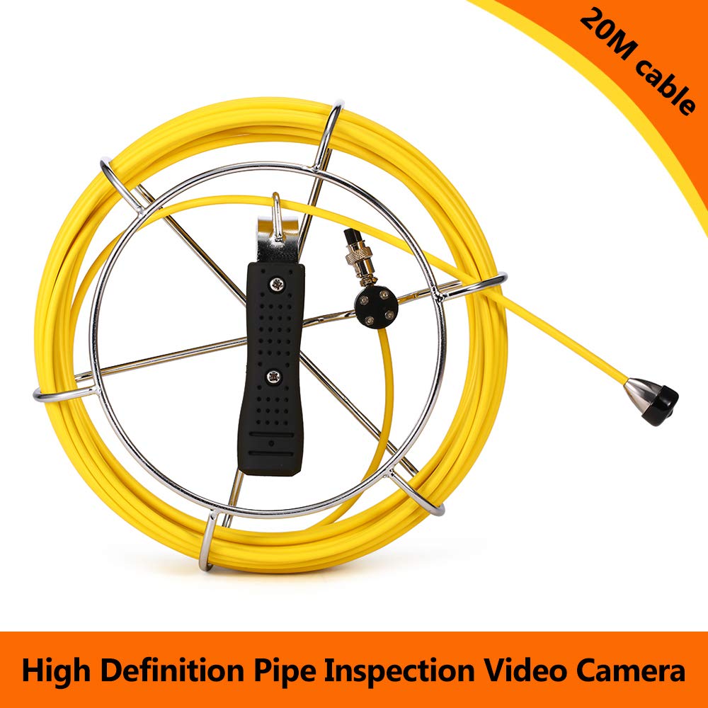 Lixada Cable de Fibra de Vidrio de reemplazo de 20M / 30M / 50M Cable de Repuesto para cámara de inspección de tuberías