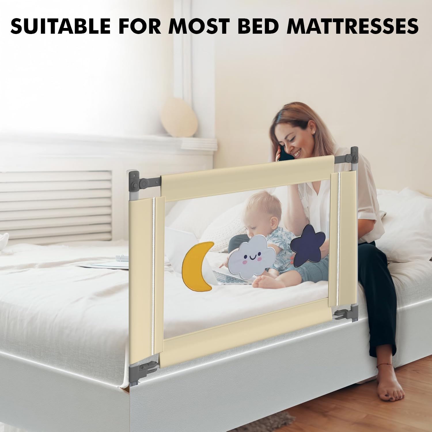 Rieles de cama para niños pequeños, barandillas de cama para cama de bebé, rieles laterales para cama tamaño King, rieles laterales para niños, rieles de seguridad para cama de niños, rieles de