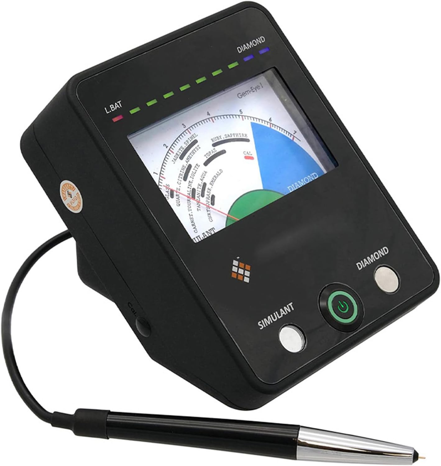 ExoticaBlend Diamond Moissanite Tester, With Pointer Panel And Indicator Light, Retractable Probe, Gemstone Tool With Professional Reading & Accuracy