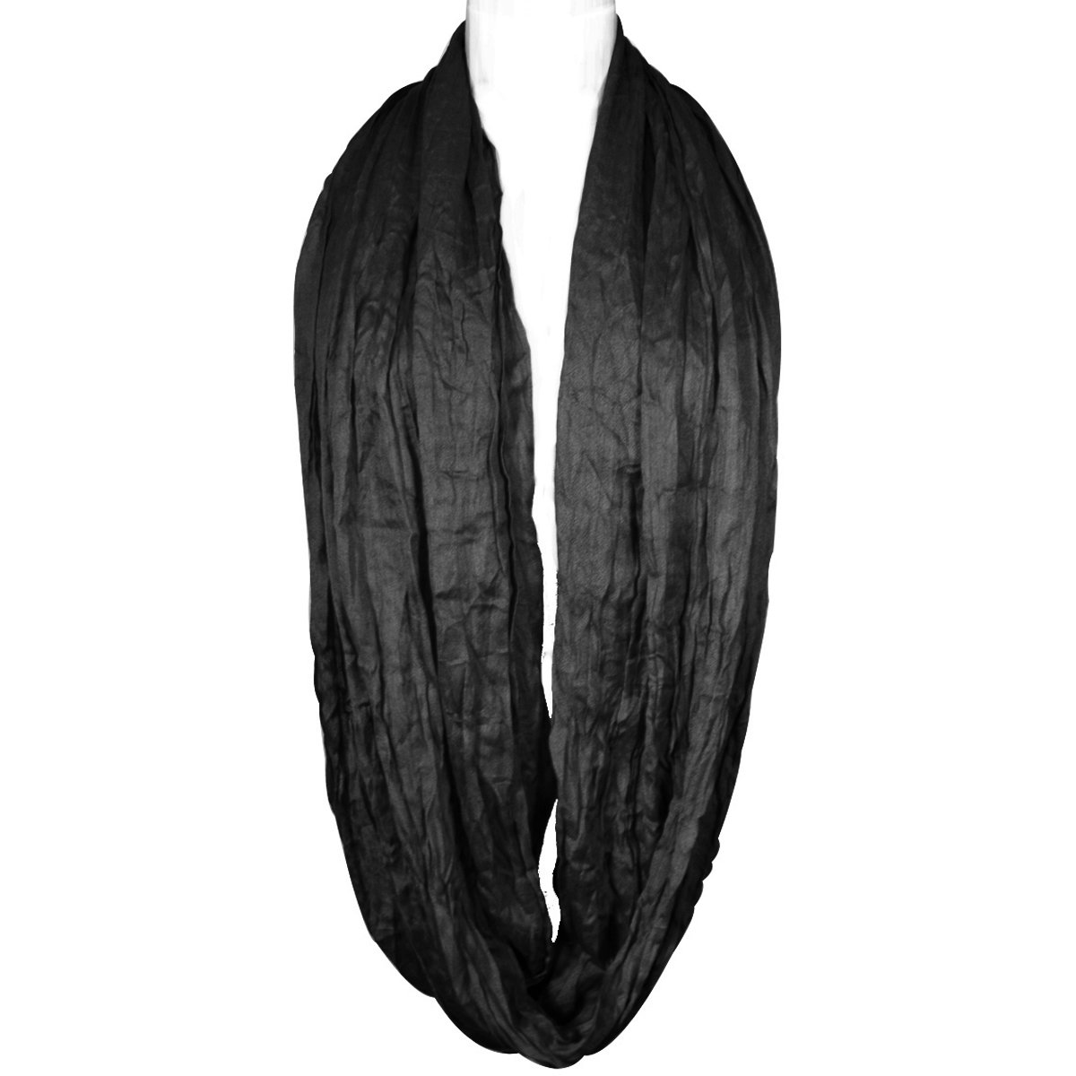 Wrapables Bufanda infinita suave y sedosa. - negro - Talla única