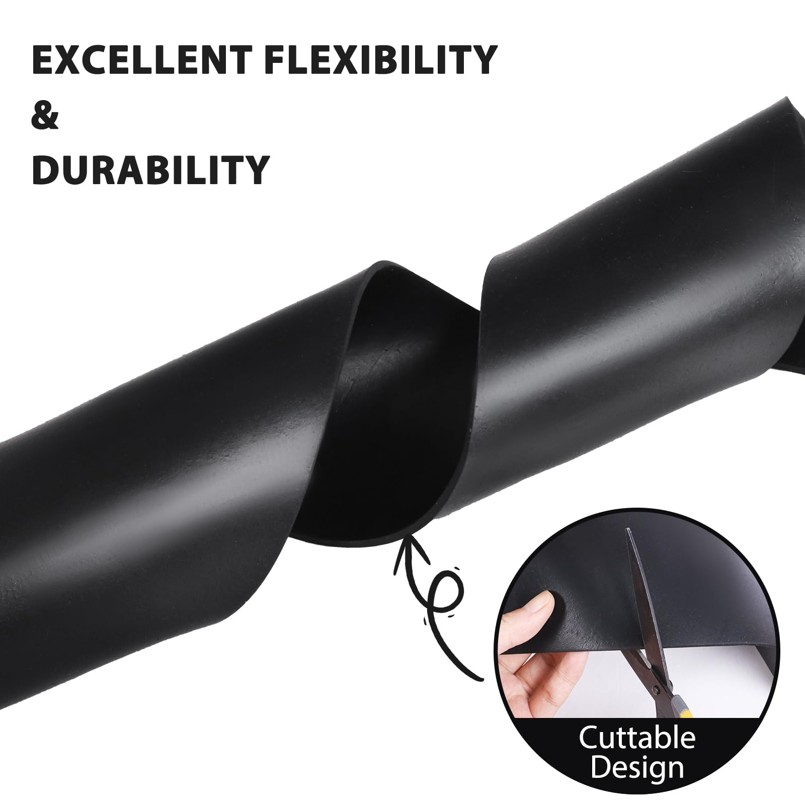 Bande de Caoutchouc Bande Néoprene 300 mm x 1,5 mm x 1 m -Jplaque Caoutchouc, Antidérapant, Anti-Vibrations | Idéal pour Bricolage, Étanchéité & Revêtement