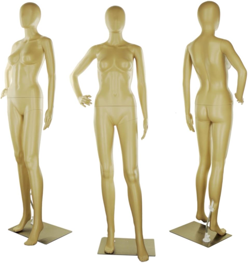 Realistic Standing Abstract Female Adult Mannequin + Base + (FC-2F)