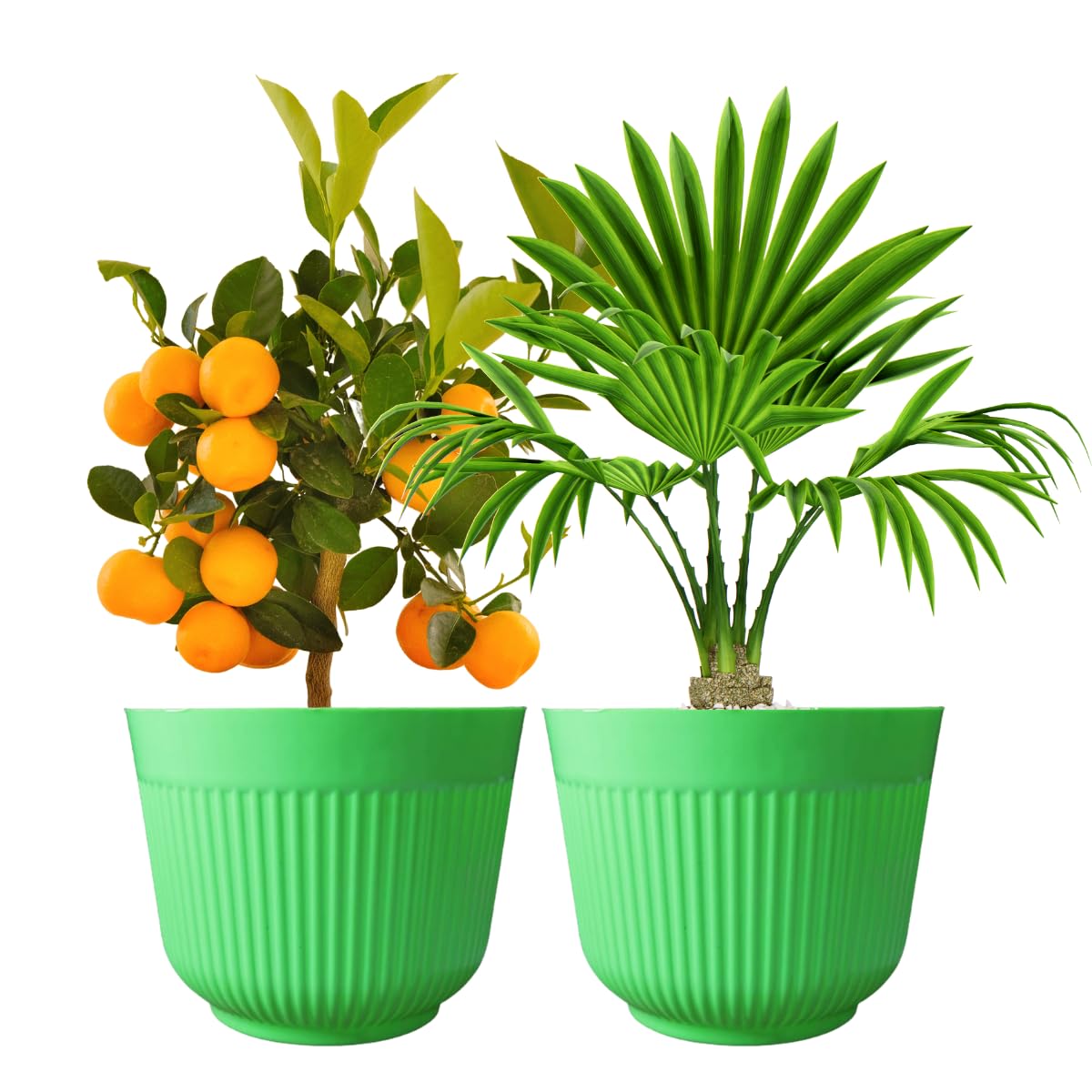 DEVICE OF URBAN INFOTECH 12 Inch Big Size Planters Colorful Plastic Flower Pot Durable Large Gamla Decorative Indoor Outdoor Gardening Pots for Home Terrace Lawn Balcony Nursery (Pack of 2) (B0BG82M46B) Amazon Price History, Amazon Price Tracker
