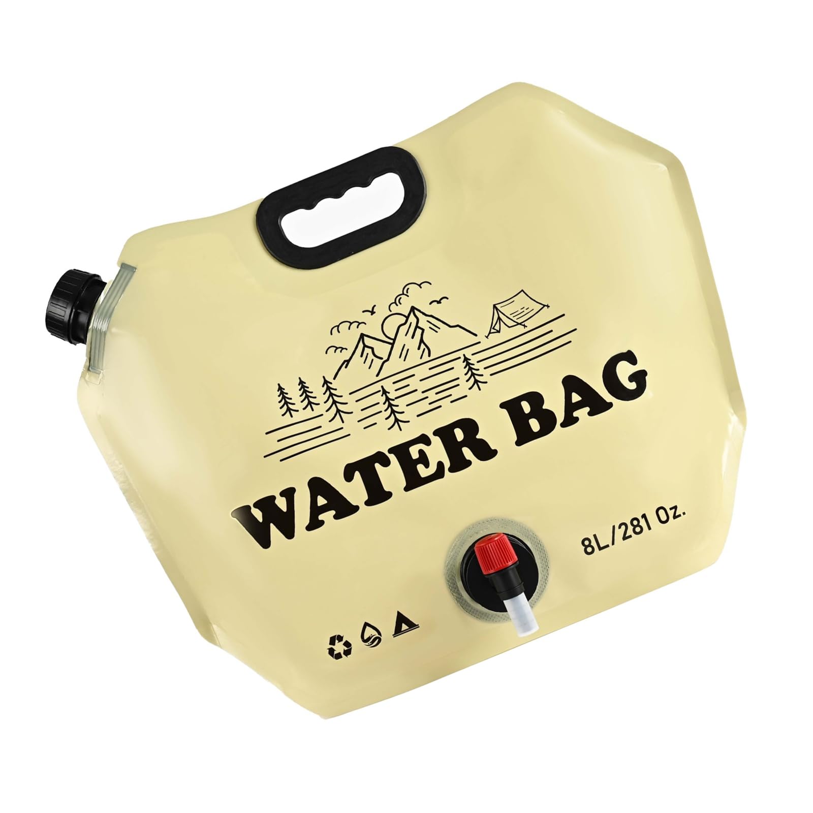 HANCLE Water Bucket with Faucets Portable Outdoor Folding Water Container for Camping Hiking Picnics Camping Container