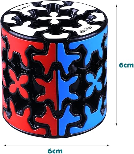 Miniatura 5 de SUN-WAY Juego de cubos de velocidad, juego de cubos de engranajes de 3 x 3 pulgadas, pirámide de 3 x 3 pulgadas y bola de engranajes de 3 x 3,