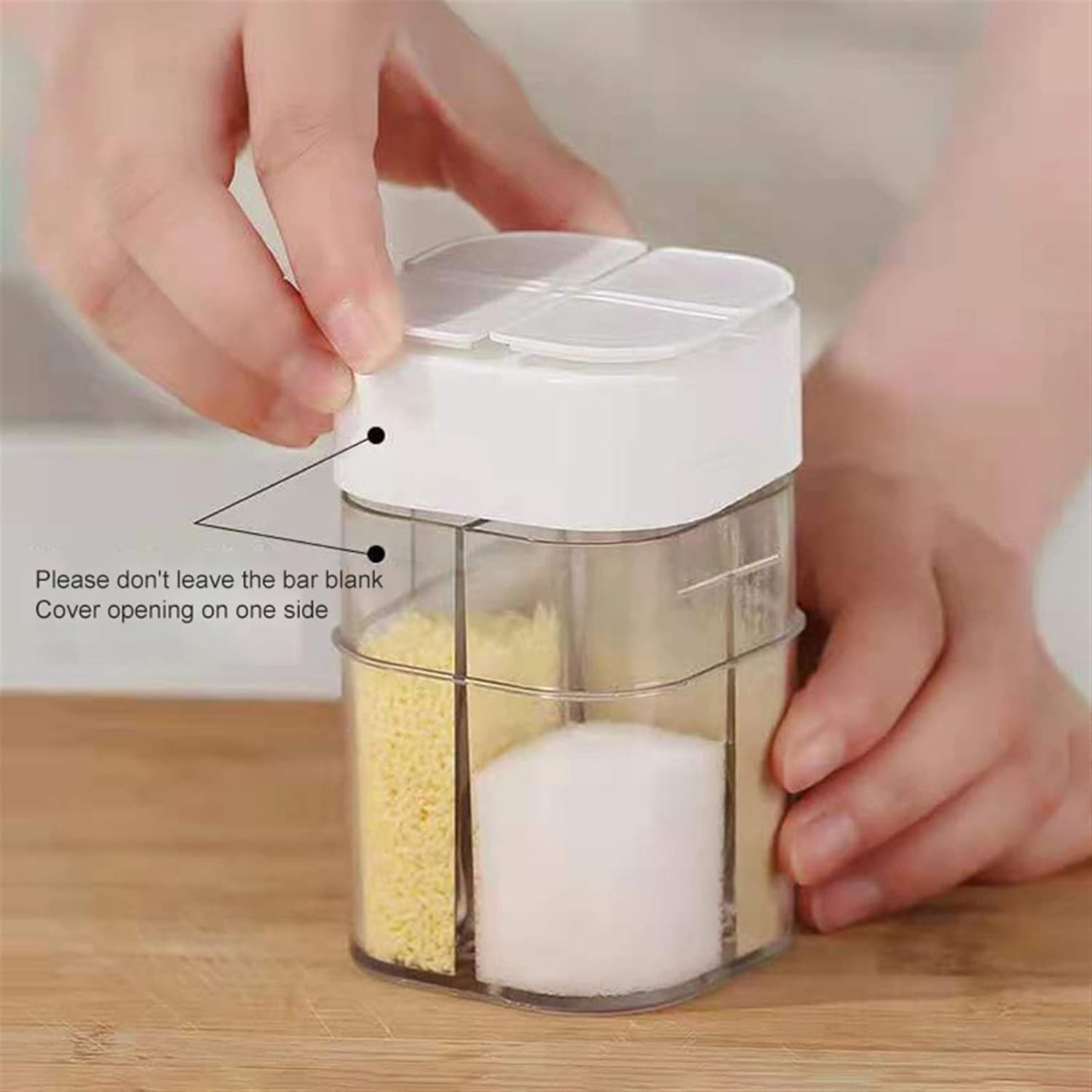Bowl Sugar Bowl, Kitchen Tools Seasoning Jar with Lid Salt and Pepper Shaker Set Seasoning Organizer Soy Sauce Storage Container (Color : White) (White)