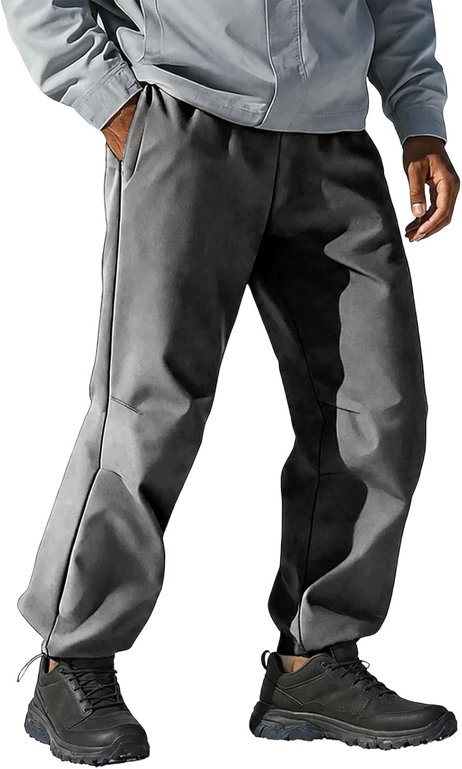 Men's Baggy Sweatpants Fleece Lined Pockets Straight Leg Pants