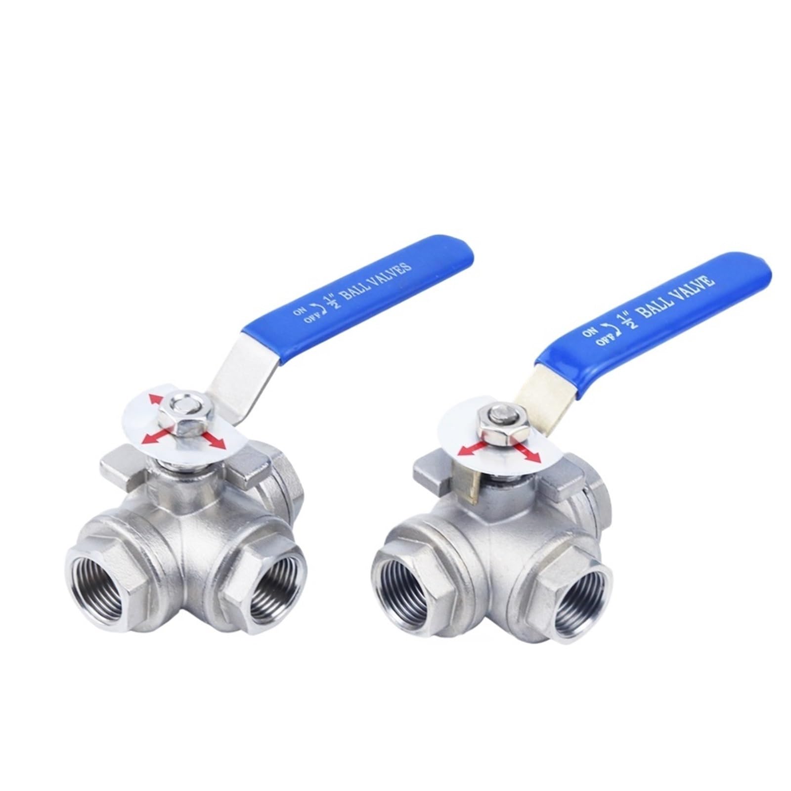 Robinet à boisseau sphérique 3 voies pour dérivation eau et chauffage type L DN15 BSPT