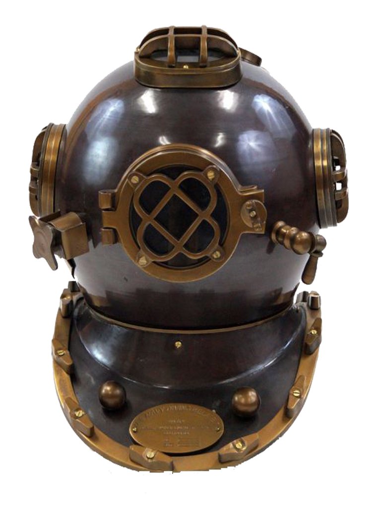 Casque De Plongée Mark V En Cuivre Et Laiton – 45,7 Cm – Décoration Nautique Vintage Pour Collectionneurs