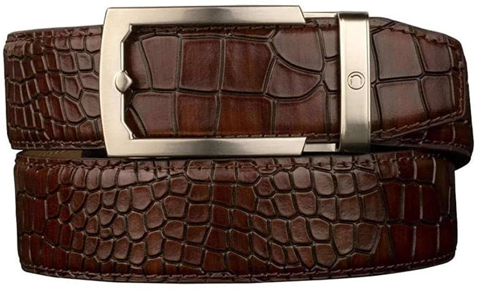 REPTILE’S HOUSE レプタイルズハウス クロコ ベルト ブラウン Nexbelt Reptile Series Crocodile Embossed Brown Belt Chrome