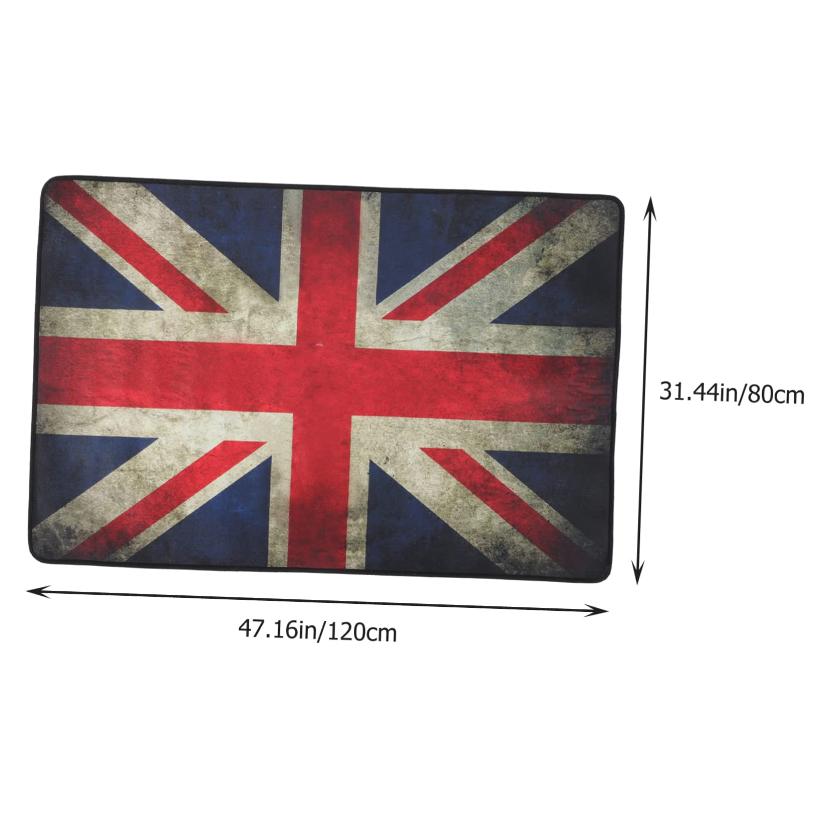 Sosoport Supple Drum Carpet Non Slip Soundproof Mat for Musical Instruments Vintage Union Jack Design for Home Studio and Performance Spaces