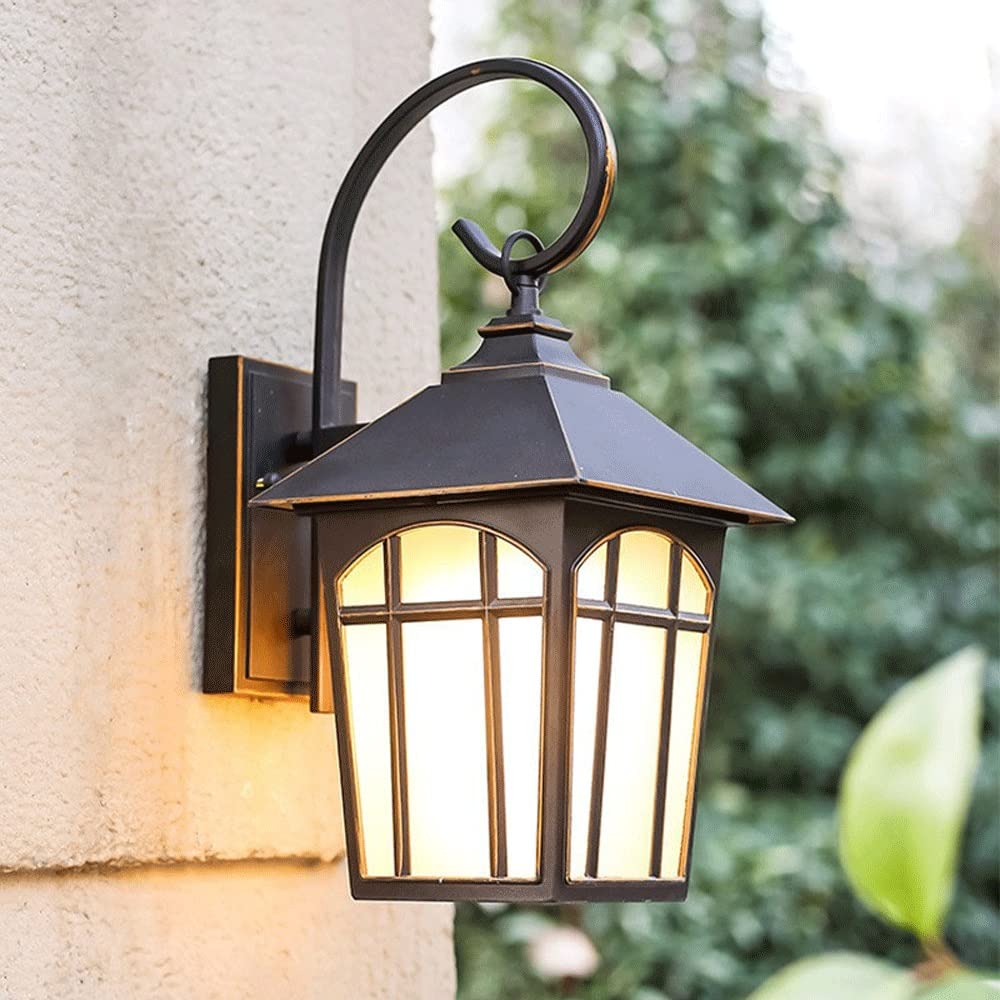 Lanterne d'extérieur moderne hauteur 46 cm style industriel étanche