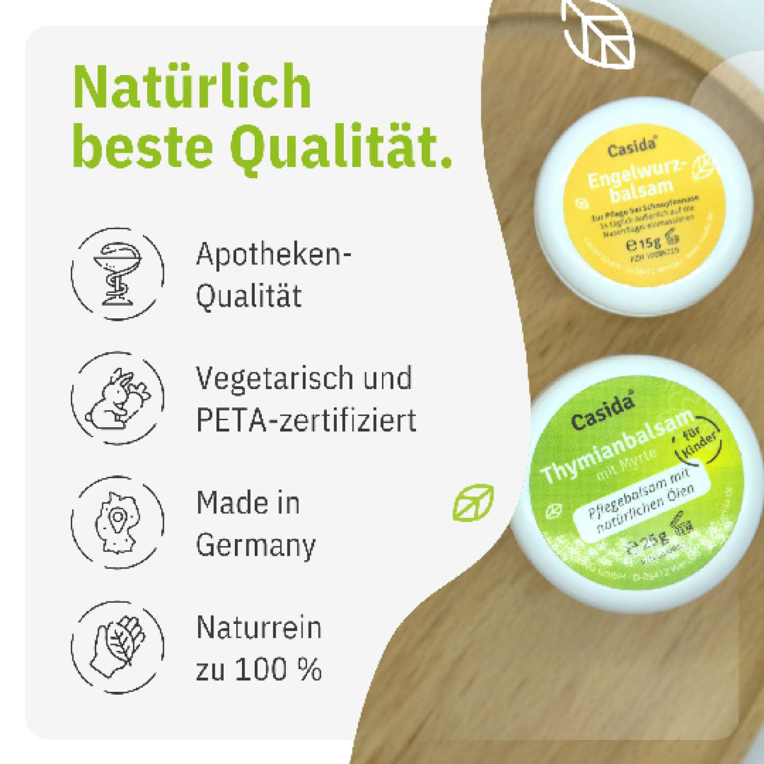 Engelwurzbalsam & Thymianbalsam Myrte Kinder Set – Ideales Set für Babys, Kinder, Bewährte Pflegebalsame in Apothekenqualität, Von Hebammen empfohlen, Frei von chemischen Zusatzstoffen
