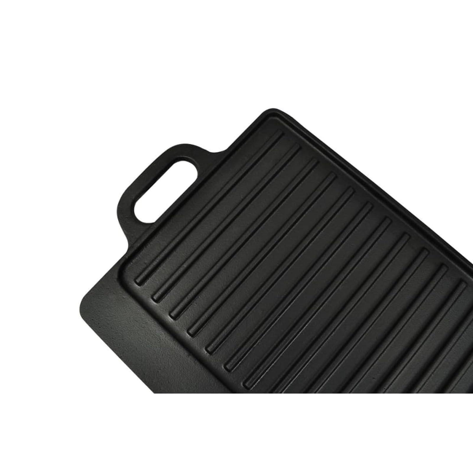 Homgoday Bandeja de parrilla reversible de hierro fundido 50 x 23 cm