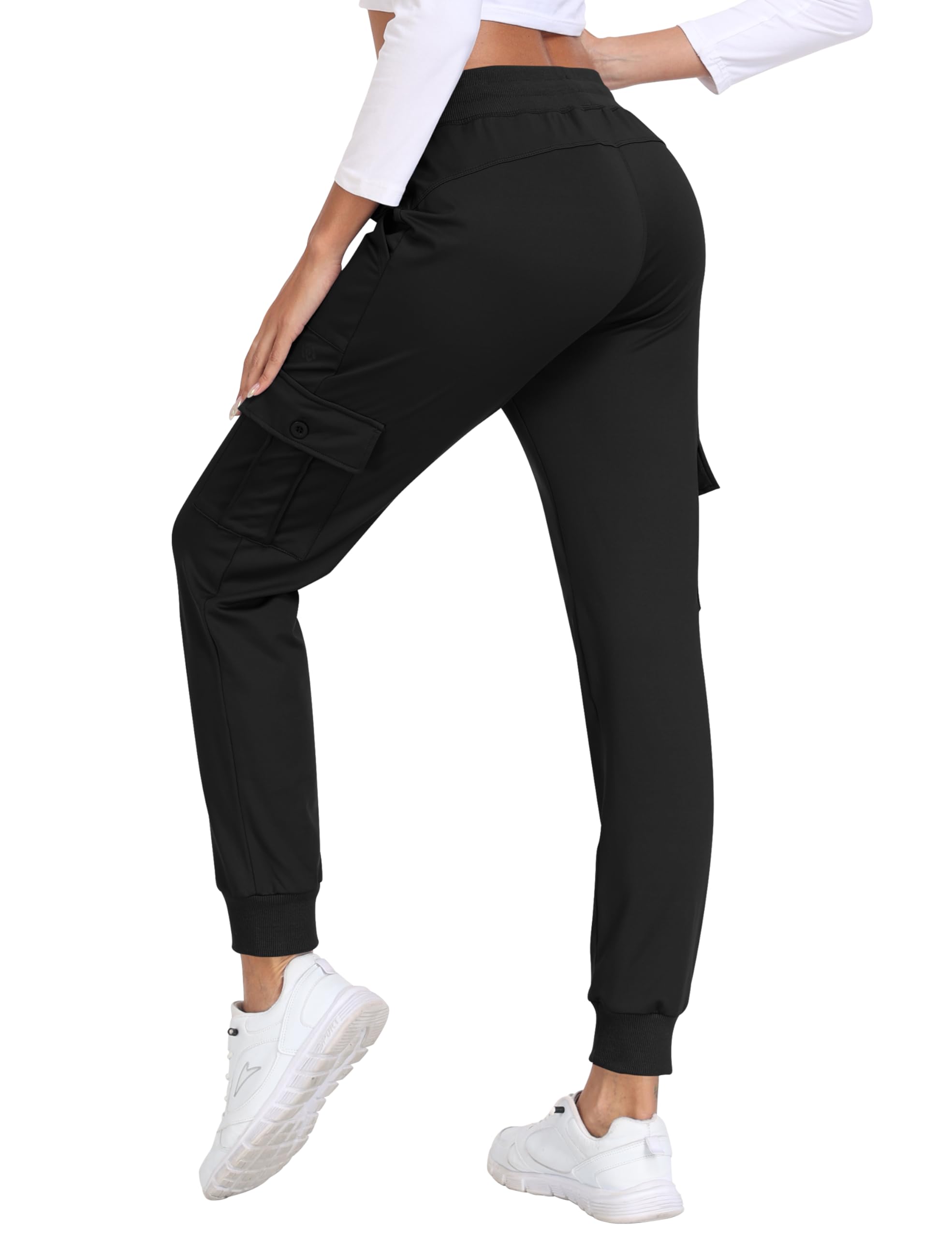 JINSHI Mujer Pantalones Cargo Jogger de Forro Micropolar Cálido Pantalón de Chándal Deportivo Invierno Pantalon con Grandes Bolsillos