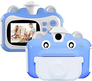 Câmeras de impressão instantânea para crianças Câmera de 2,4 polegadas tela 1080p gravação de vídeo zero tinta lente de rotação de 180 ° com papel de impressão para crianças crianças Câmera de impressão instantânea,Câmera Zero Ink Kid,Imprimir câmera para crianças,Câmera de impressão instantânea para crianças,Câmera de impressão instantânea para meninas Light blue
