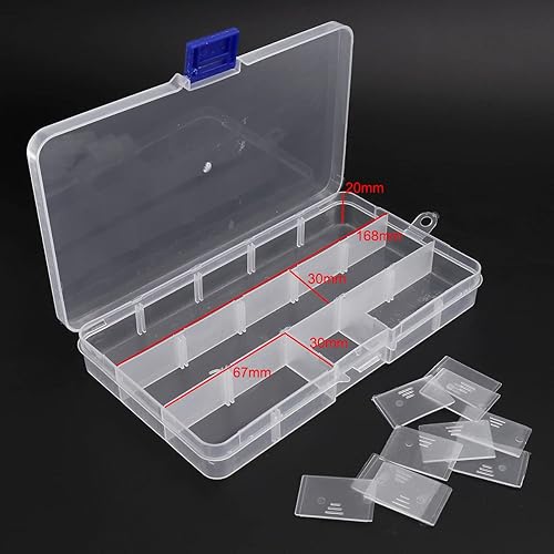 OriGlam Caja de plástico transparente visible de 6.7 in x 3.1 in, organizador de contenedores de caja de almacenamiento (6.7 in x 3.1 in)