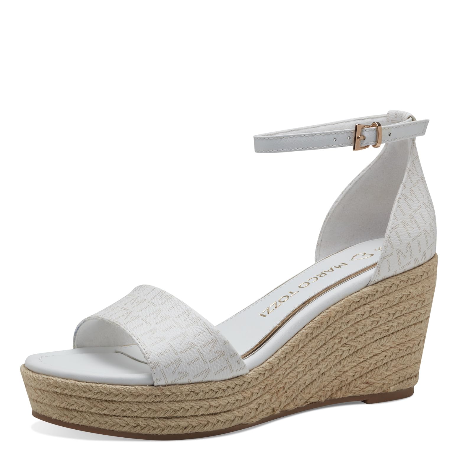 MARCO TOZZI Damen Sandalen mit Keilabsatz mit Verstellbarem Riemen Sommer