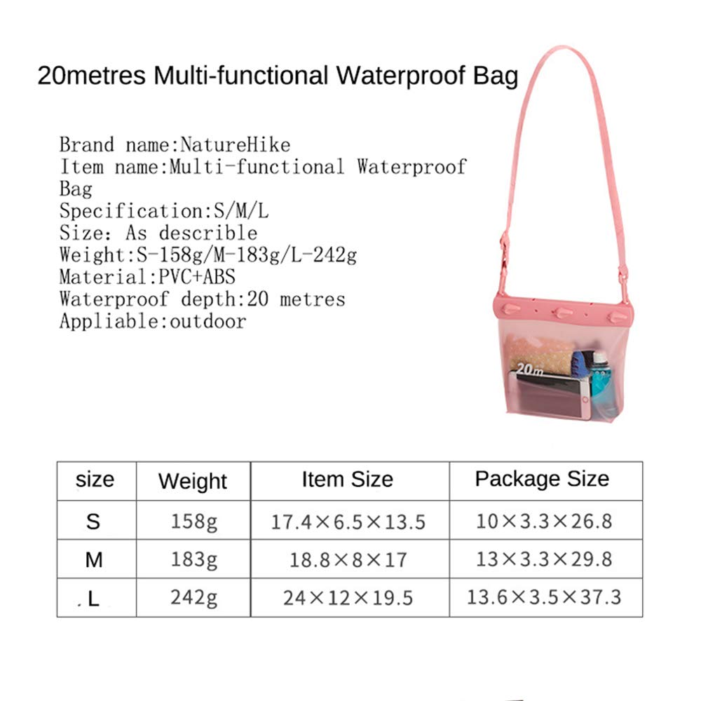 BAID Packsack, wasserdichte Handytasche mit langem verstellbarem Schultergurt inklusive, perfekt zum Kajakfahren/Bootfahren/Kanufahren/Angeln/Rafting/Schwimmen/Camping/Snowboarden