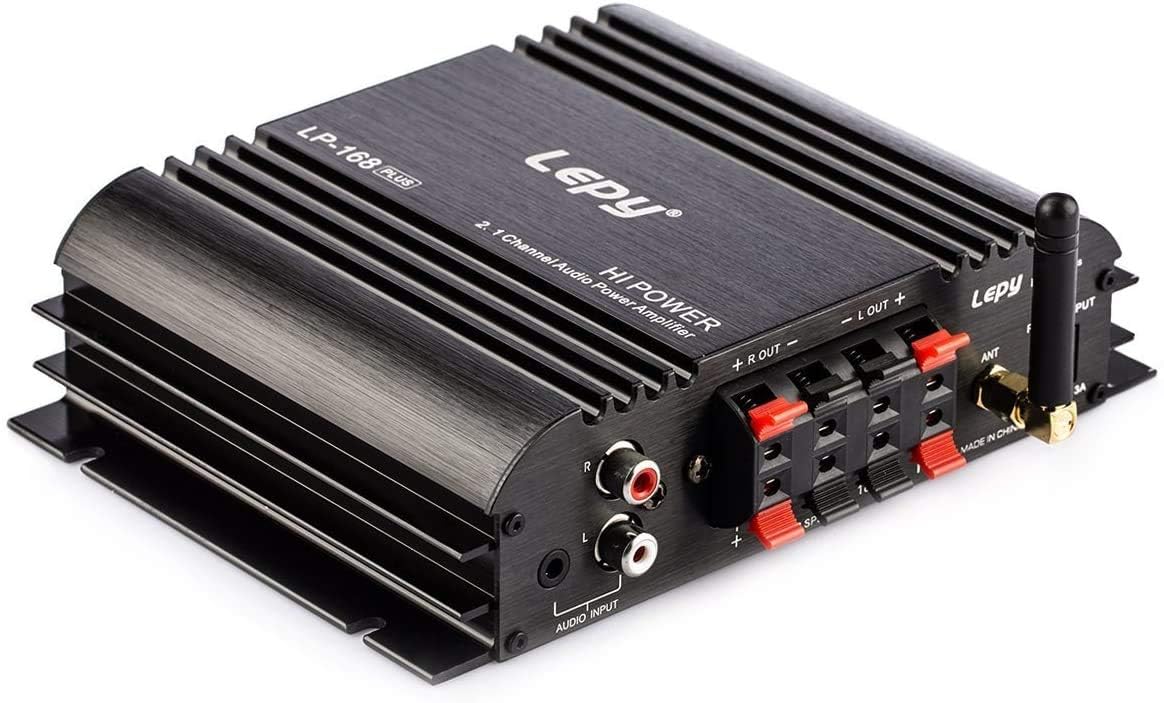 Lepy LP-168 Plus Bluetooth 2.1 canali IR 2 x 45W 1 x 68W Hi-Fi audio digitale stereo stereo MP3 MP4 DVD amplificatore + WINGONEER LED luce
