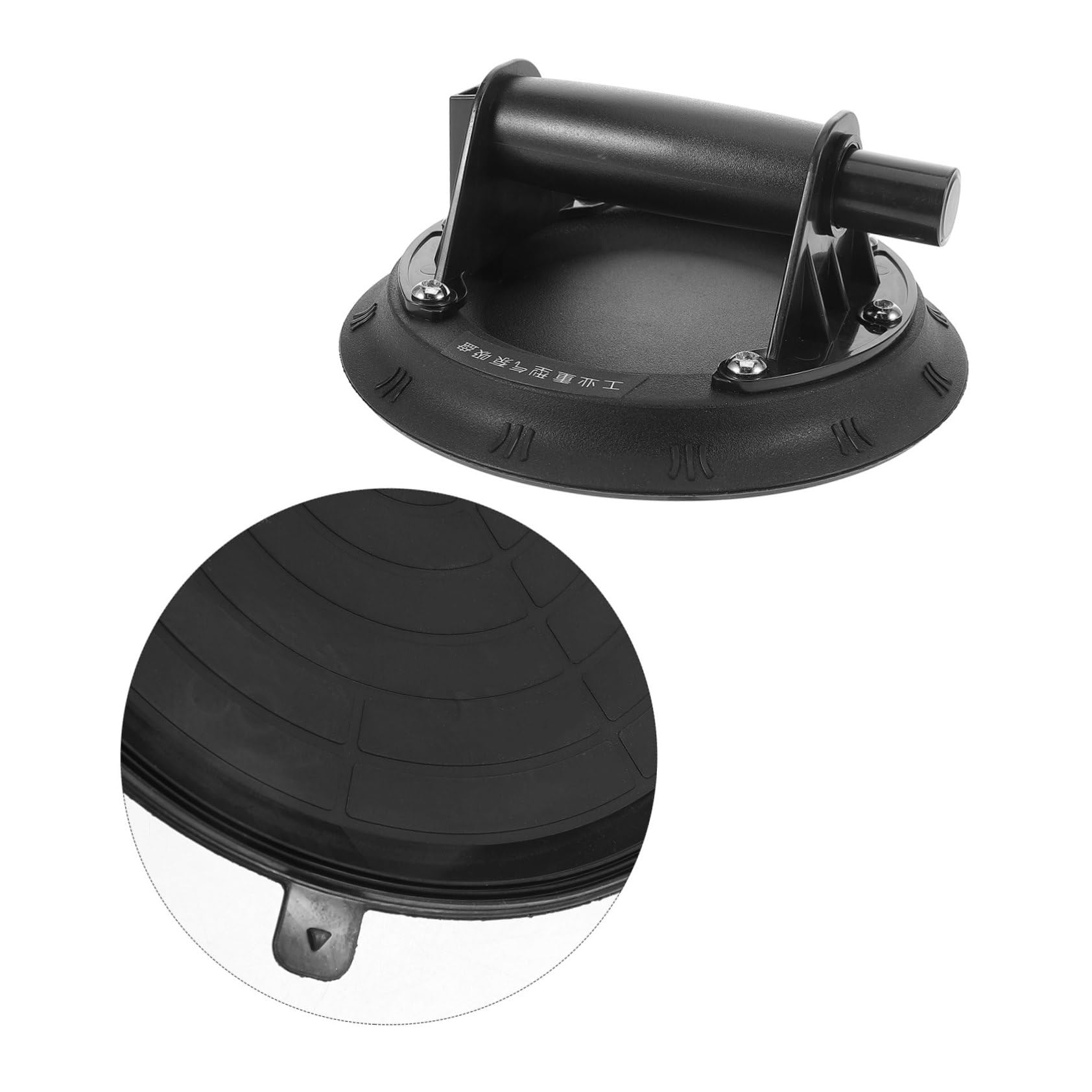 Ventouse pour Verre à Pompe Manuelle Noire en Caoutchouc et Métal | Outil de Levage Portable, Design Pratique et Fiable, Usage Polyvalent pour Surfaces Lisses