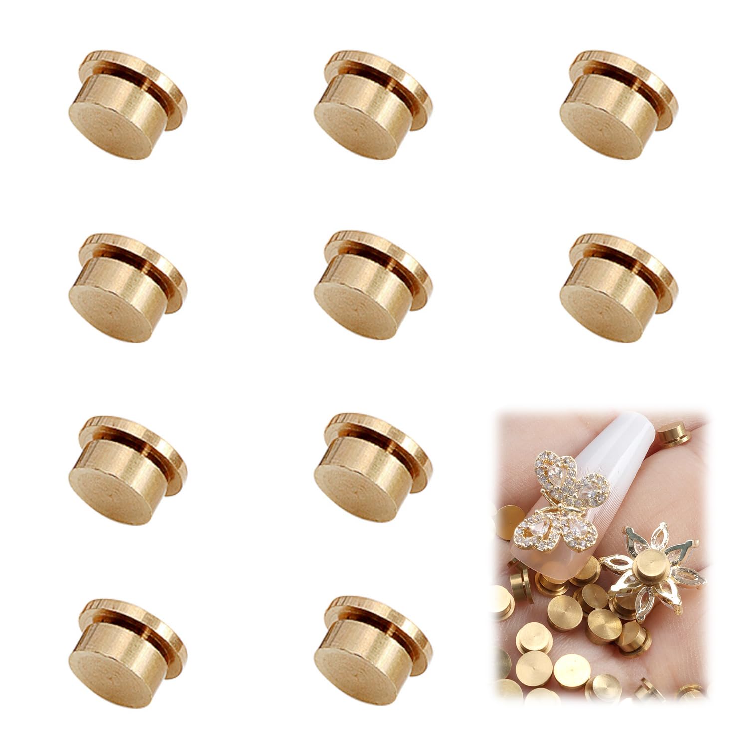 Amazon | PAVIKEネイル用 ベアリング(10個セット) 回転ネイルチャーム