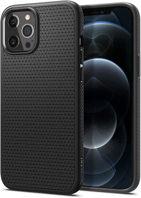 Spigen Liquid Air Case Compatible with iPhone 12 Pro Max - Matte Black