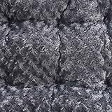 Amazon Basics Maschinenwaschbar Hundebett und Haustierbett für Hunde und Katzen - Waschbar und Strapazierfähig, Sehr Klein, 59 x 46 x 6 cm (L x W x H), Graue Wirbel
