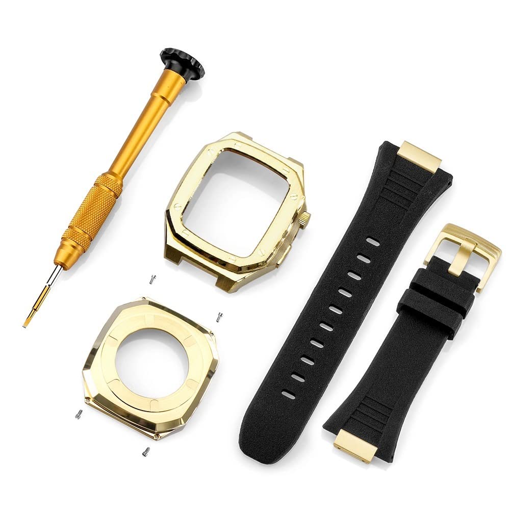 MetalKit de modification pour montre 45mm 44mm ensemble étui et sangle en acier