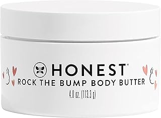 The Honest Company Mama Rock Bump Body Butter Moisturizing Stretch Mark Cream, Shea Avocado Oil, Vitamin E, Hypoallergenic and Dermatologist Tested, 4 oz