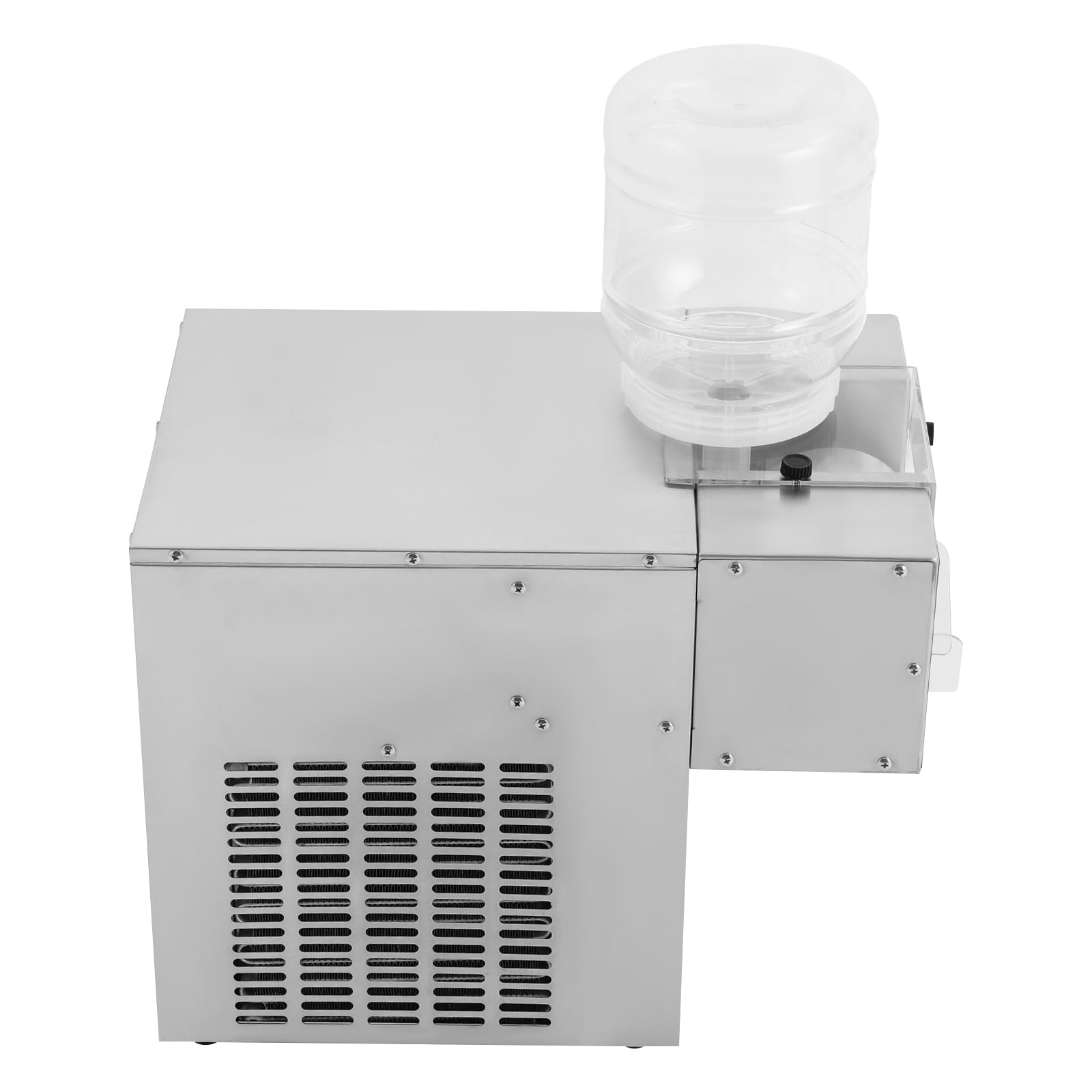 OUKANING Kommerzielle Schneeflocken-Eisbereiter Edelstahl 2x5L Behälter Schneeeis-Maschine 8 Geschwindigkeitsstufen 60kg/Tag