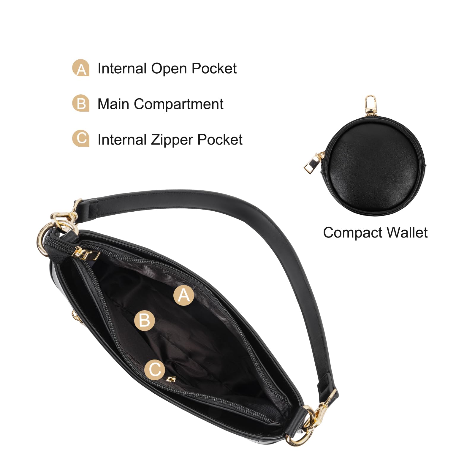 MOSISO Bolso de Hombro para Mujer, Elegantes y Modernos Bolsos