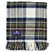 Prince of Scots Highland Tweeds 100% Pure New Wool Fluffy Throw ~ Muted Blue Dress Stewart ~