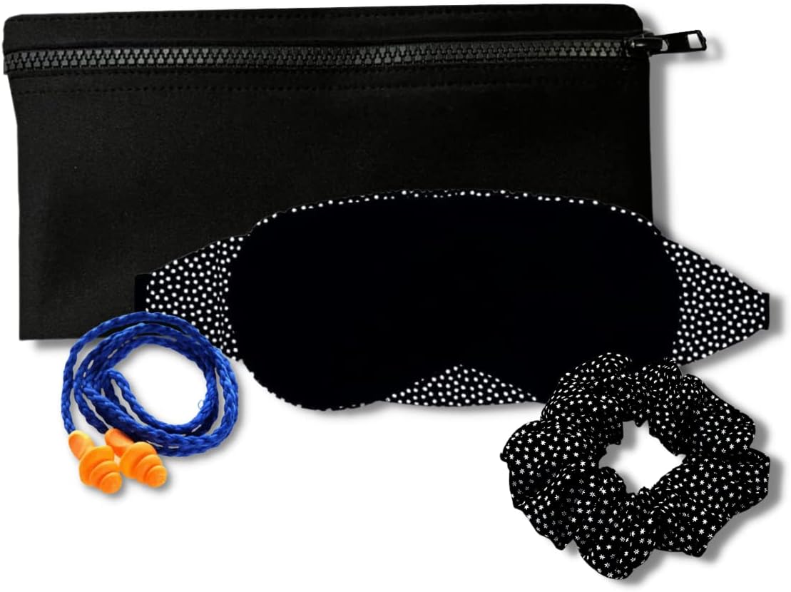 Cotton Sleep Mask | Light Blocking Sleep Eye Mask, Comfortable & Soft, Night Eye Mask for Travel | with Nose Wire & Adjustable Band