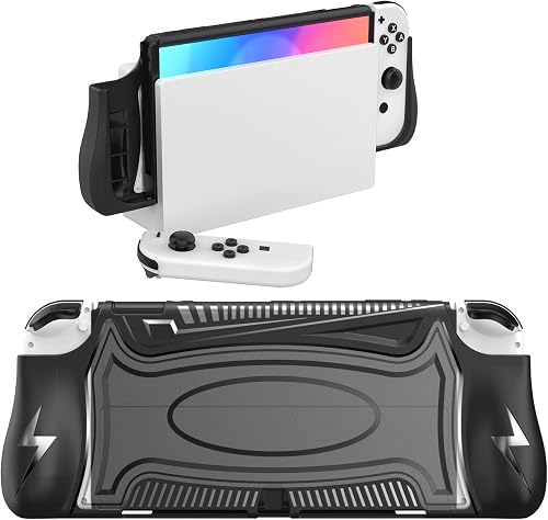 HEIYING Switch OLED Case for Nintendo Switch OLED, Dockable Case Compatible with Nintendo Switch OLED and Ergonomic TPU Grip Case for Joy-Con Controller.