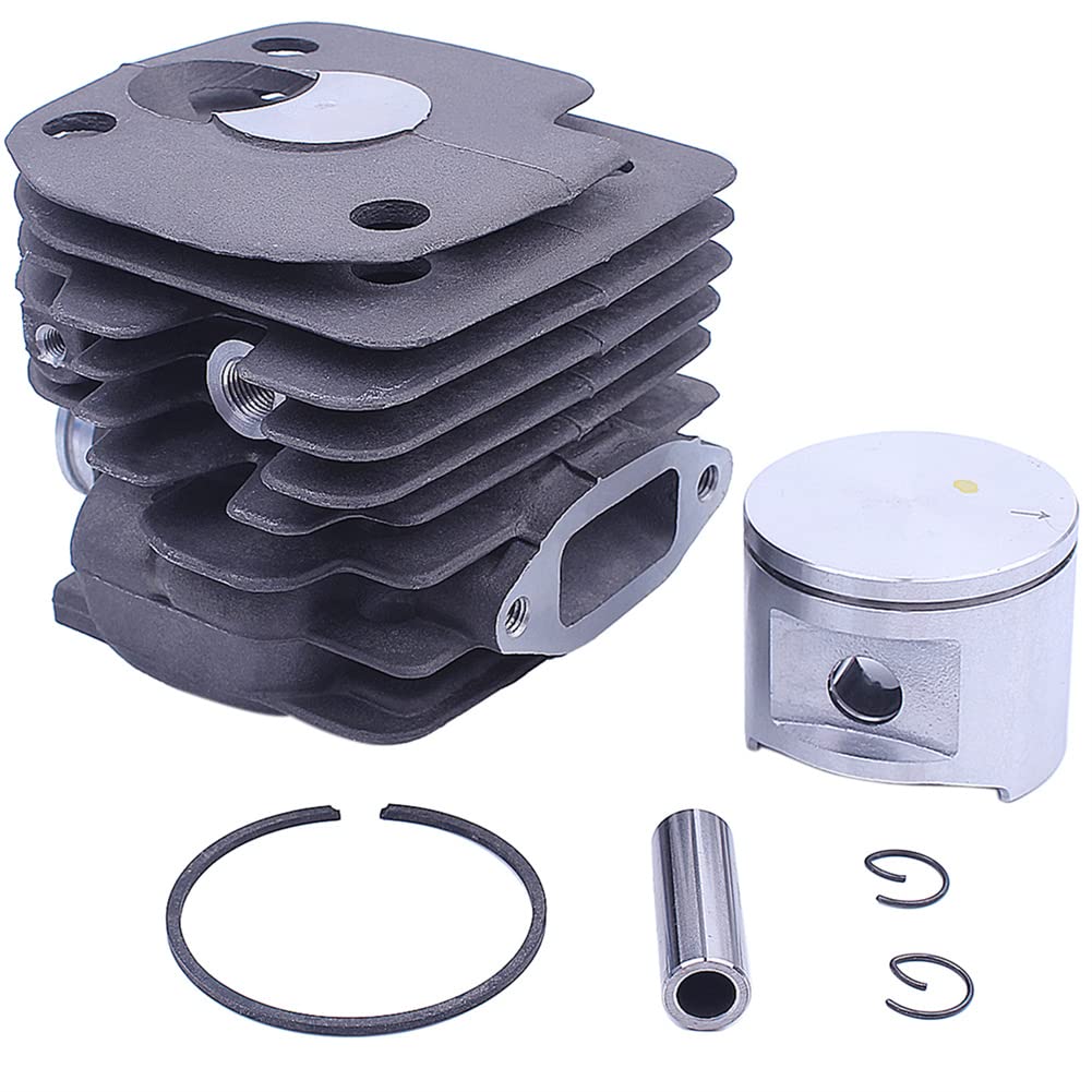 Kit de pistón de Tarjeta de 52 mm de diámetro Interior del Cilindro, para Pieza de Motosierra para Jonsered 2063 2065 2071, para Motosierra para Husqvarna 372, 372Xp, 371, 365, 362, 503691072