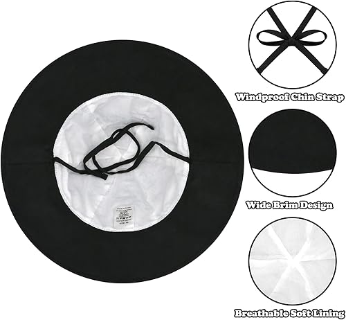 Miniatura 2 de Sombrero de sol para bebé, sombreros para niños y niñas, sombrero de sol para bebé niña sombreros con orejas de oso de ala ancha UPF 50+ sombrero de