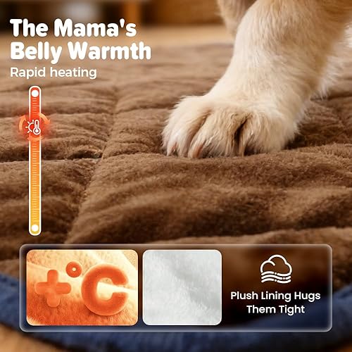 Miniatura 4 de Almohadilla autocalentable para perros y gatos, tapete de cama autocalentable mejorado para gatos, almohadilla térmica de reflexión para perros,