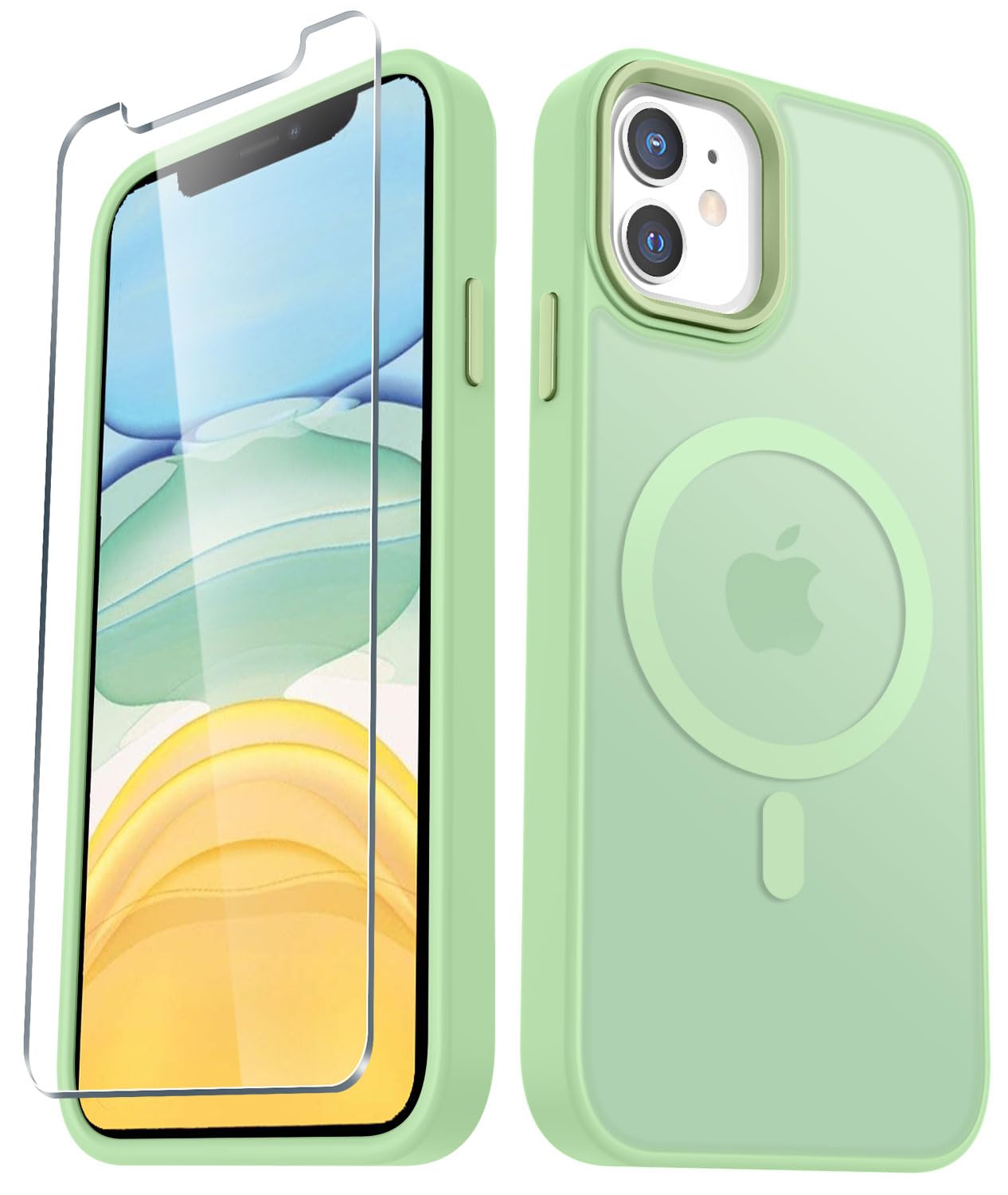 Apple iPhone 11 グリーン 本体　&magsafe case Strong Magnetic Case for iPhone 11 [Compatibilty with