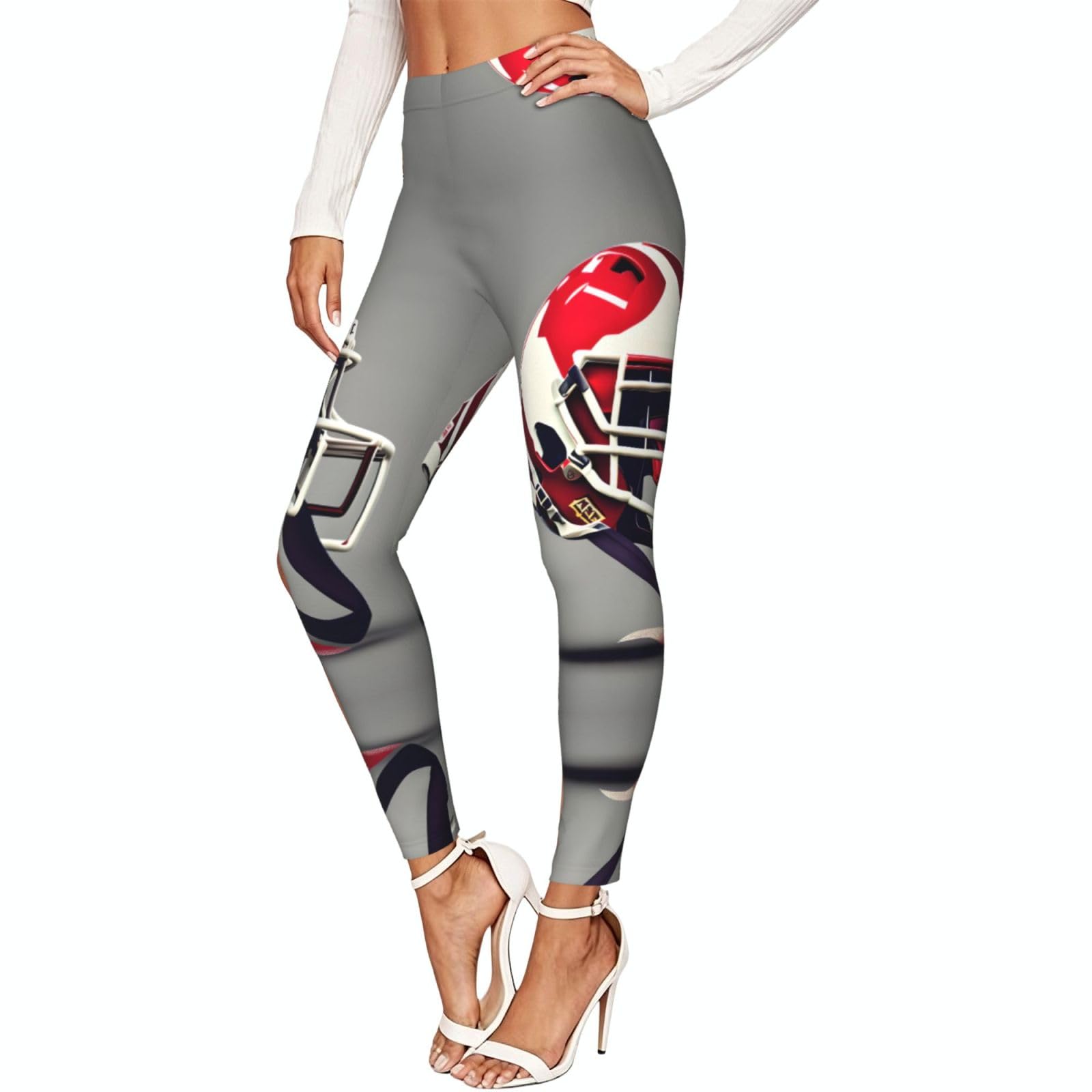 Leggings de compresión cómodos y suaves con diseño de fútbol americano 7
