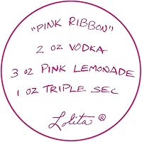 Vista 2 de Lolita Love My Martini - Vaso con cinta rosa