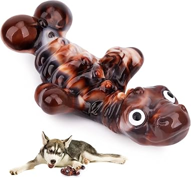 ASIDE Dog Toys for Aggressive Chewers,Dog Chew Toys for Large Dogs,Tough Dog Toys,Indestructible Dog Toys,Dog Toys for Medium Large Dogs Breed, Real Bacon Flavor Brown