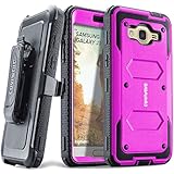 Samsung Galaxy J3 (2016) / J3 V / Sky / Amp Prime / Express Prime, COVRWARE [Aegis Series] w/ Built-in [Screen Protector] Heavy Duty Full-body Rugged Holster Armor Case [Belt Clip][Kickstand], Purple