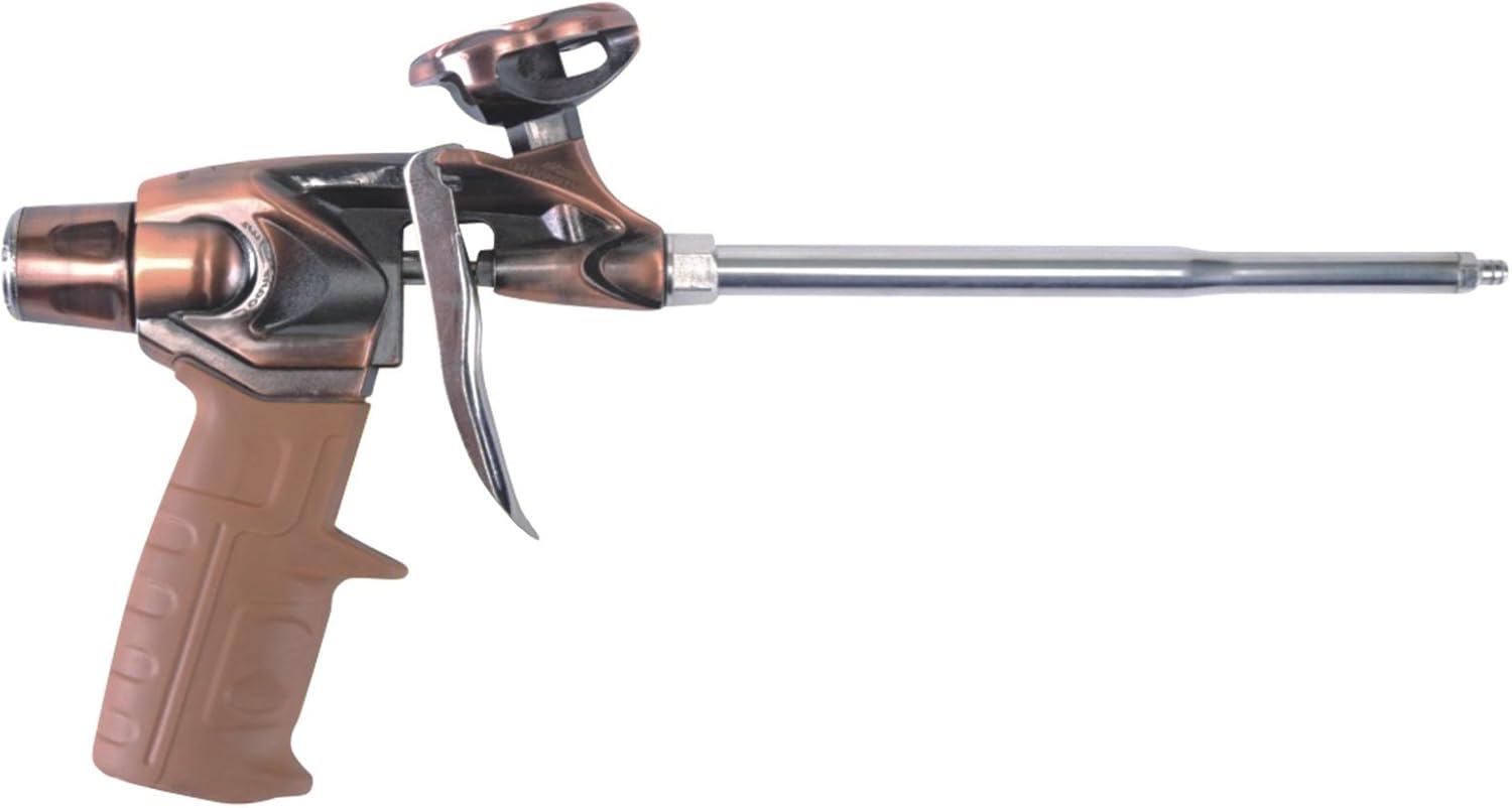 GOBEST Heavy Duty PTFE Expanding Foam Gun, Brass Finish (GB0003