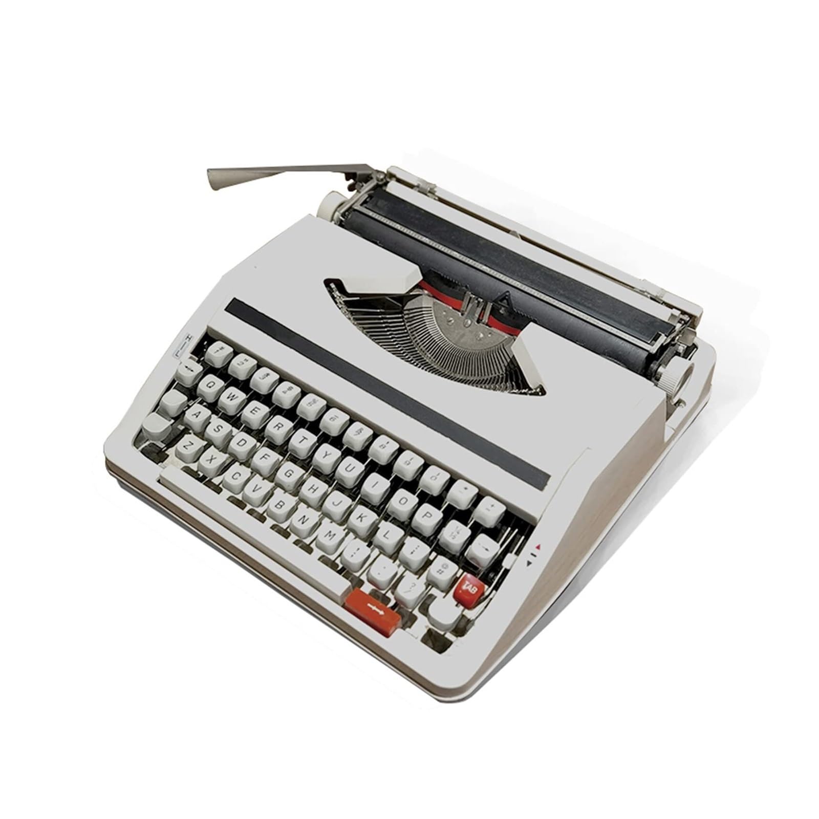 Praktyka pisania mechanicznego drukowania książka retro drukarka staromodna ręczna maszyna do pisania przenośna i łatwa w użyciu - zestaw czerwonej czarnej wstążki