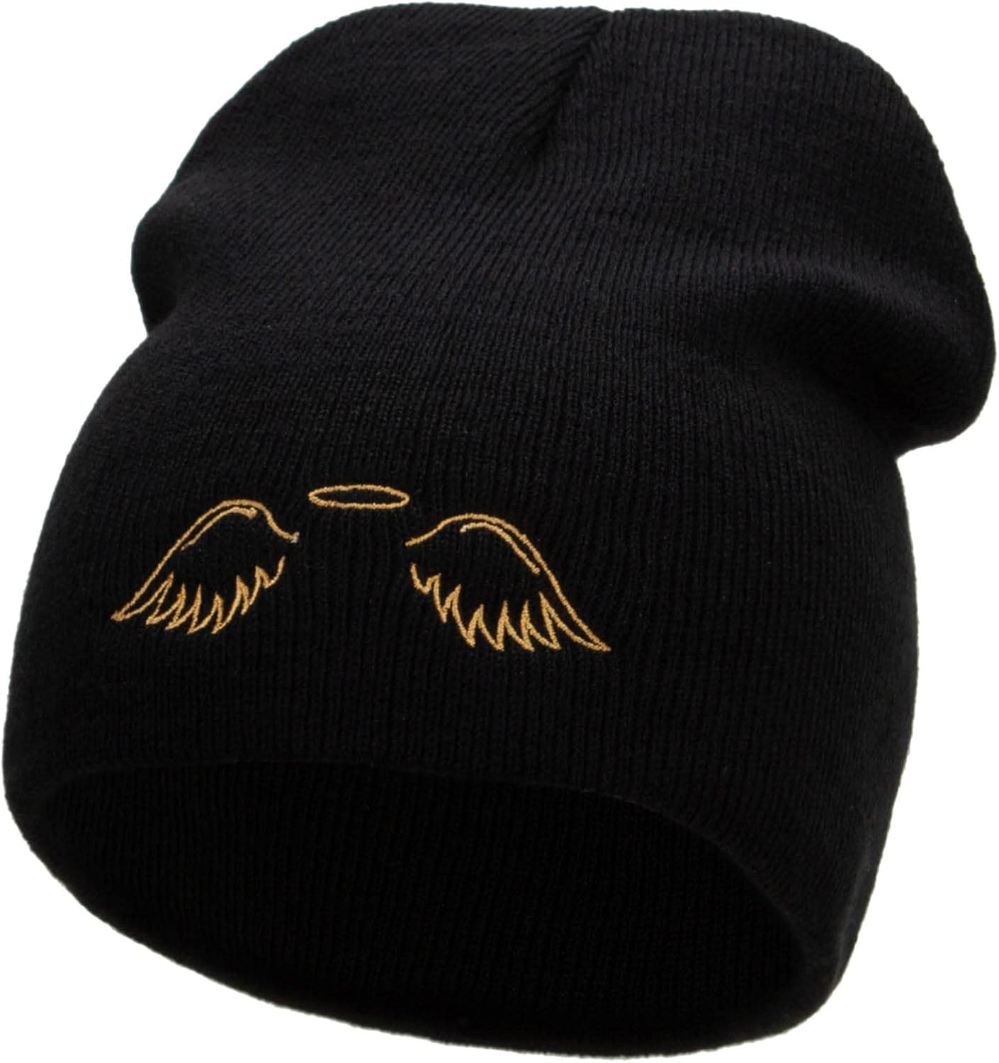 e4Hats.com Angel Wings Embroidered 8 inch Acrylic Short Blank Beanie